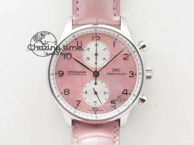 MIROTIME 0406 Portuguese Real PR IW500126 ZF 1:1 Best Edition Grey Red Dial On Black Leather Strap A52010 V Resilient 7333